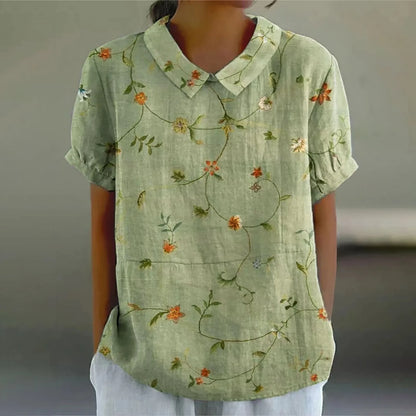 Vintage Floral Summer Blouse 1+1 FREE