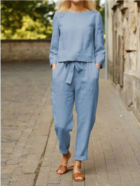 Elegant Linen Women's Pant Sets