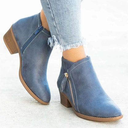 Chic Round Toe Autumn Boots