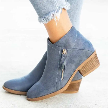 Chic Round Toe Autumn Boots